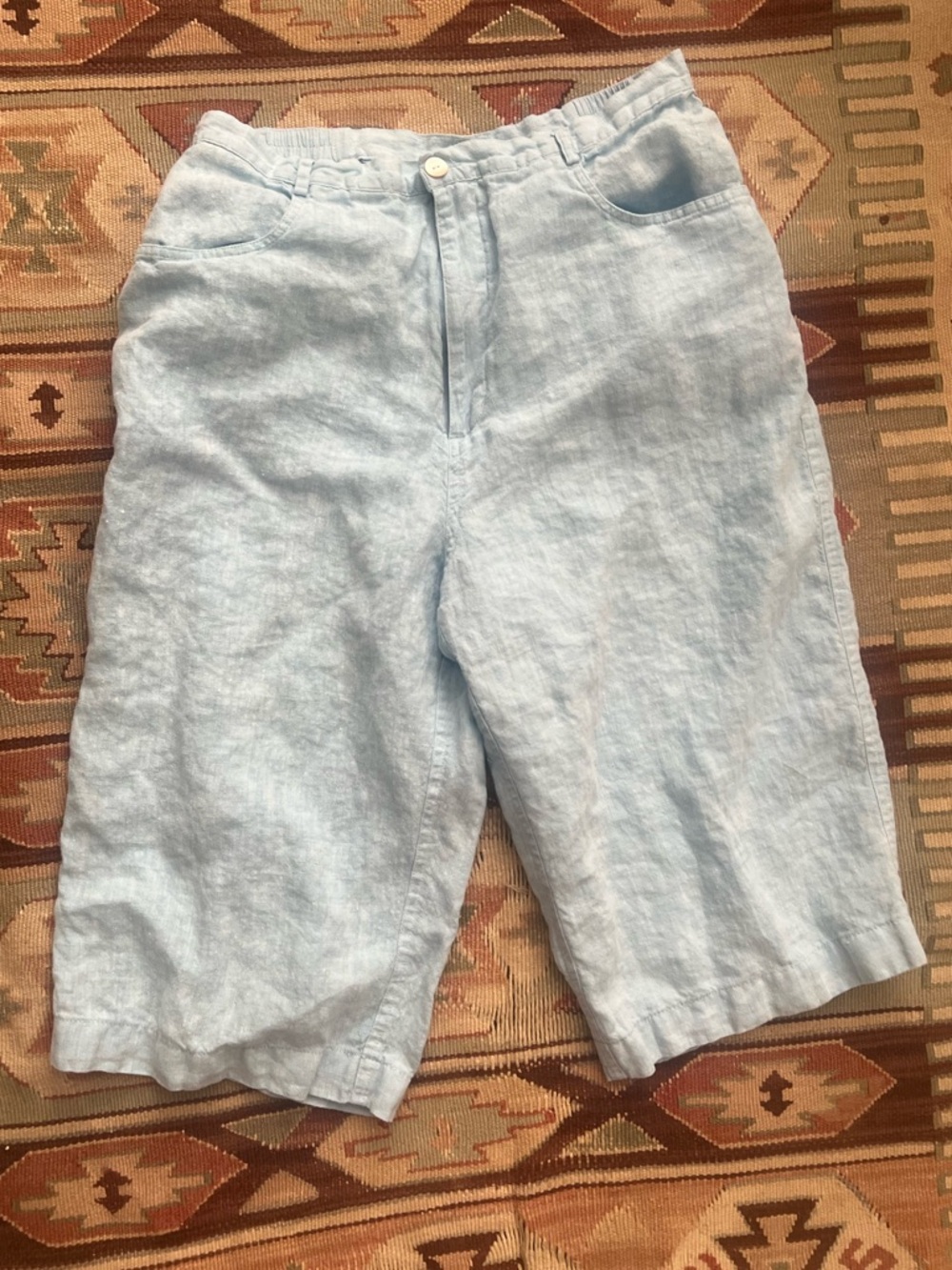 Chico's Light Blue Linen Shorts